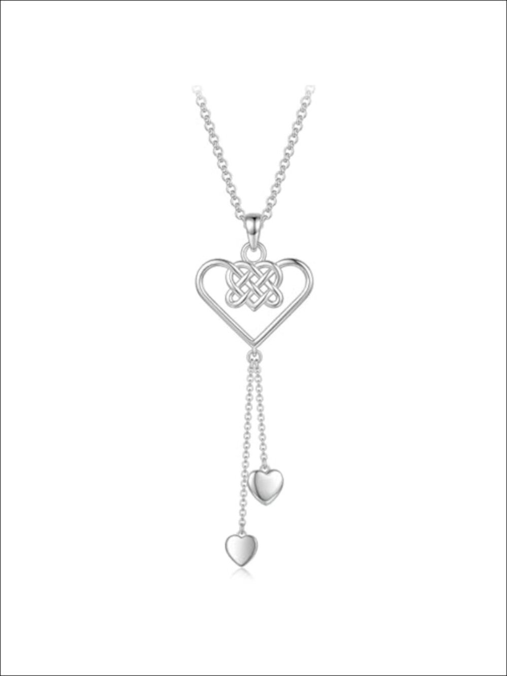 Celtic Knot Necklace Irish Pendant for Women, Adjustable Chain, Symbolic Jewelry